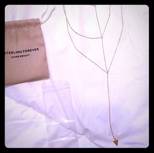 NWT Sterling Forever multistrand gold necklace